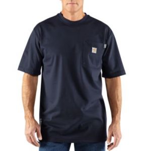 Carhartt Flame-Resistant Force Cotton Short-Sleeve T-Shirt - Dark Navy