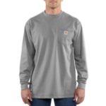 Carhartt Flame-Resistant Force Cotton Long-Sleeve T-Shirt - Light Gray