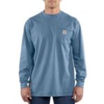 Carhartt Flame-Resistant Force Cotton Long-Sleeve T-Shirt - Medium Blue