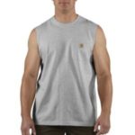 Carhartt Men's Workwear Pocket Sleeveless T-Shirt - Heather Gray