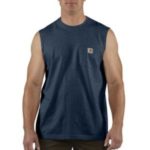 Carhartt Men's Workwear Pocket Sleeveless T-Shirt - Navy