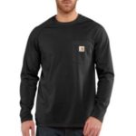 Carhartt Men's Force Cotton Long-Sleeve T-Shirt - Black