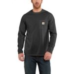 Carhartt Men's Force Cotton Long-Sleeve T-Shirt - Carbon Heather