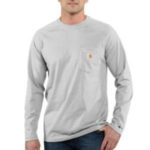 Carhartt Men's Force Cotton Long-Sleeve T-Shirt - Heather Gray