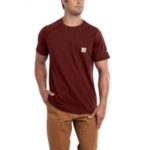 Carhartt Men's Force Cotton Short-Sleeve T-Shirt - Red Brown Heather
