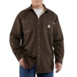 Carhartt Flame-Resistant Canvas Shirt Jacket - Brown