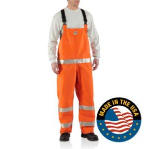 Carhartt Flame-Resistant Rainwear Bib-Bold Orange