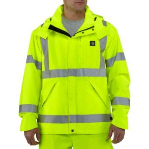 Carhartt High Visibility Class 3 Waterproof Jacket - Brite Lime