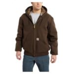 Carhartt Men's Camo-Lined Duck Active Jac - Dark Brown
