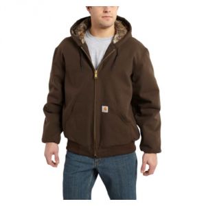 Carhartt Men's Camo-Lined Duck Active Jac - Dark Brown