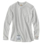Carhartt Flame-Resistant Force Cotton Graphic Long-Sleeve T-Shirt - Light Gray