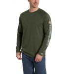 Carhartt Force Cotton Delmont Sleeve Graphic T-Shirt - Moss