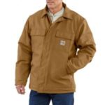 Carhartt Flame Resistant Duck Traditional Coat/Quilt-Lined - Carhartt Brown