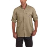 Carhartt Men's Force® Ridgefield Long Sleeve Shirt - Dark Khaki