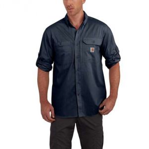 Carhartt Men's Force® Ridgefield Long Sleeve Shirt - Navy