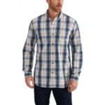 Carhartt Men's Essential Plaid Long Sleeve Shirt - Stream Blue