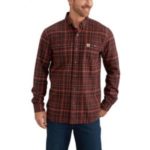 CARHARTT Trumbull Plaid Shirt Long Sleeve - Dark Cedar