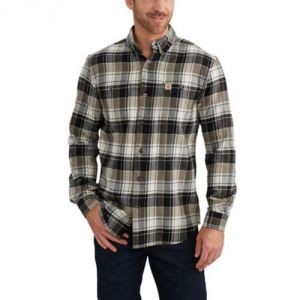 CARHARTT Trumbull Plaid Shirt Long Sleeve - Burnt Olive