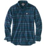 CARHARTT Trumbull Plaid Shirt Long Sleeve - Stream Blue