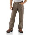Carhartt Canvas Carpenter Loose Original Fit Pant - Mushroom