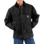 Carhartt Men's Sandstone Traditional Coat/Arctic Quilt-Lined - Black