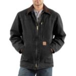 Carhartt Men's Sandstone Ridge Coat/Sherpa-Lined Black C61 BLK