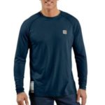 Carhartt Flame-Resistant Force Cotton Graphic Long-Sleeve T-Shirt - Dark Navy