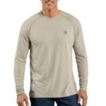 Carhartt Flame-Resistant Force Cotton Graphic Long-Sleeve T-Shirt -Sand