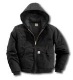 Carhartt Men's Duck Active Jac/Quilted-Flannel Lined - Black
