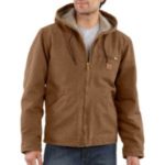 Carhartt Men's Sandstone Sierra Jacket/Sherpa Lined - Carhartt Brown