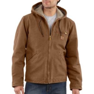Carhartt Men's Sandstone Sierra Jacket/Sherpa Lined - Carhartt Brown