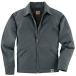 Carhartt Men's Twill Work Jacket Midweight Quilt Lined - Dark Gray