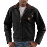 Carhartt Men's Sandstone Detroit Jacket/Blanket Lined - Black