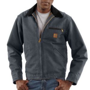 Carhartt Men's Sandstone Detroit Jacket/Blanket Lined - Gravel