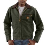 Carhartt Men's Sandstone Detroit Jacket/Blanket Lined - Moss