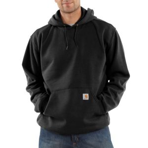 Carhartt Men's Midweight Hooded Pullover Sweatshirt Black K121 BLK