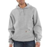 Carhartt Men's Midweight Hooded Pullover Sweatshirt Heather Grey K121 HGY