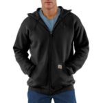 Carhartt Men's Midweight Hooded Zip-Front Sweatshirt Black K122 BLK