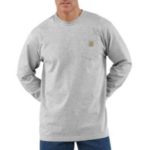 Carhartt Men's Long Sleeve Workwear Pocket T-Shirt Heather Grey K126 HGY