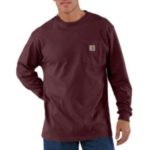 Carhartt Men's Long Sleeve Workwear Pocket T-Shirt Port K126 PRT