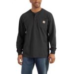 Carhartt Men's Long Sleeve Workwear Henley T-Shirt - Black