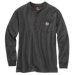 Carhartt Men's Long Sleeve Workwear Henley T-Shirt - Carbon Heather