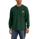 Carhartt Men's Long Sleeve Workwear Henley T-Shirt - Hunter Green