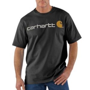Carhartt Men's Short-Sleeve Logo T-Shirt - Black