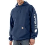 Carhartt Midweight Hooded Logo Sweatshirt K288 - New Navy