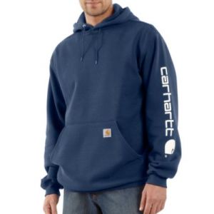 Carhartt Midweight Hooded Logo Sweatshirt K288 - New Navy