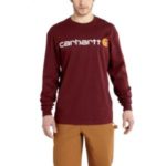 Carhartt Long-Sleeve Logo T-Shirt -Port