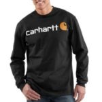 Carhartt Long-Sleeve Logo T-Shirt - Black