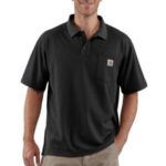 Men's Contractor's Work Pocket Blended - Pique Polo Shirt K570 BLK - Black
