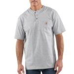 Men's Short Sleeve Workwear Henley Heather Grey K84 HGY